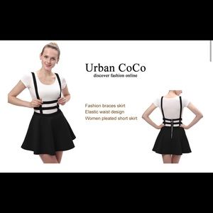 WOMEN'S A-LINE SUSPENDER MINI SKIRT